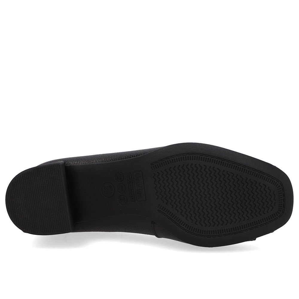 Peep Toe Salto Bloco Preto Bico Quadrado Preto 5