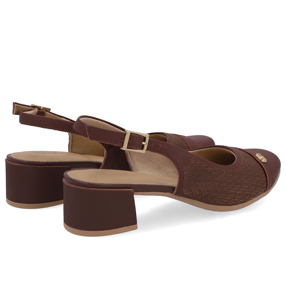 Slingback Vermelho Couro Laser Vermelho 3