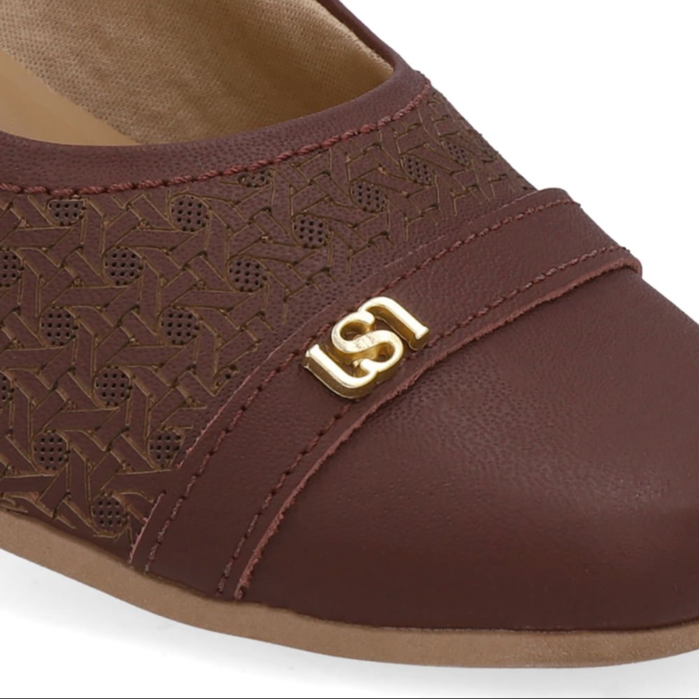 Slingback Vermelho Couro Laser Vermelho 4