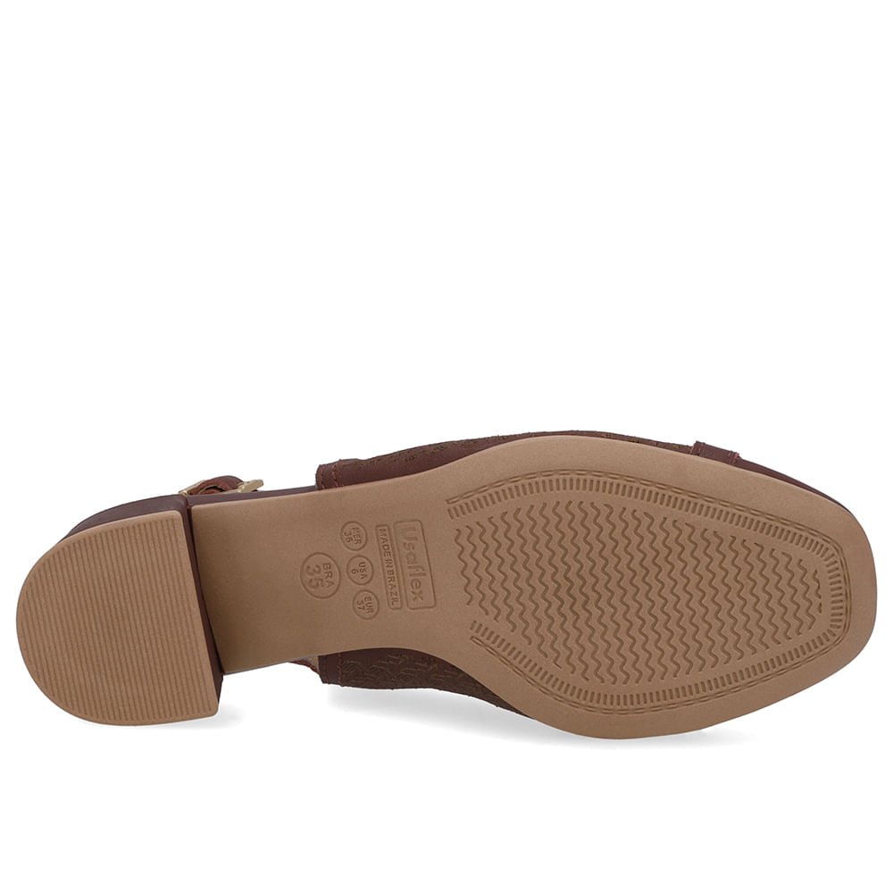 Slingback Vermelho Couro Laser Vermelho 5