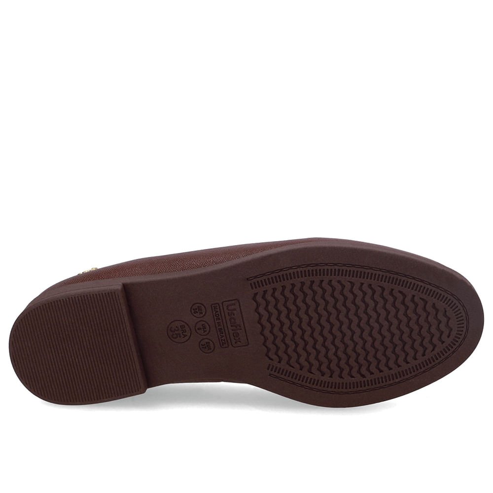 Loafer Couro Marrom Pinhão Detalhe Pelo Marrom 5