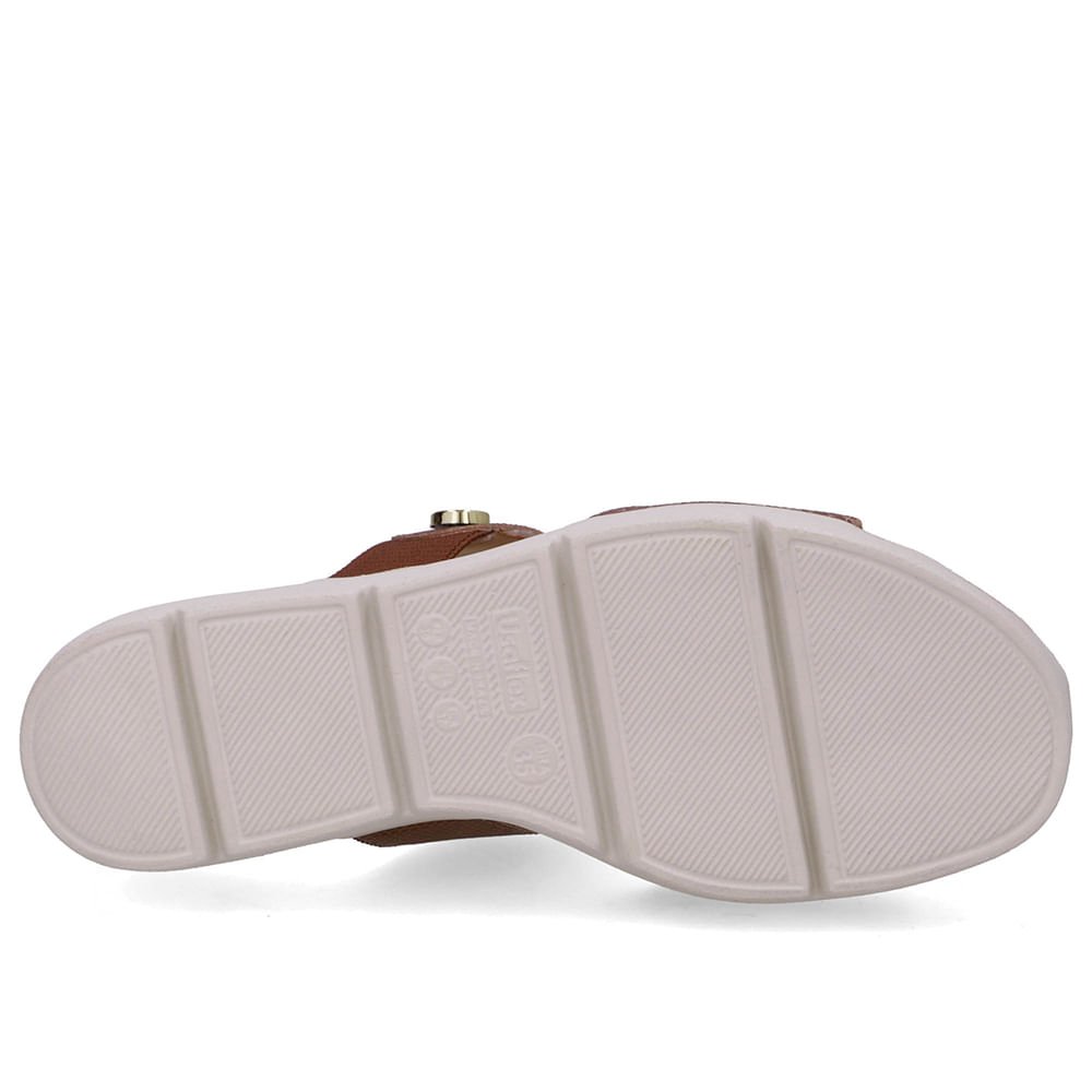 Tamanco Marrom Couro Bico Redondo Boho Marrom 5