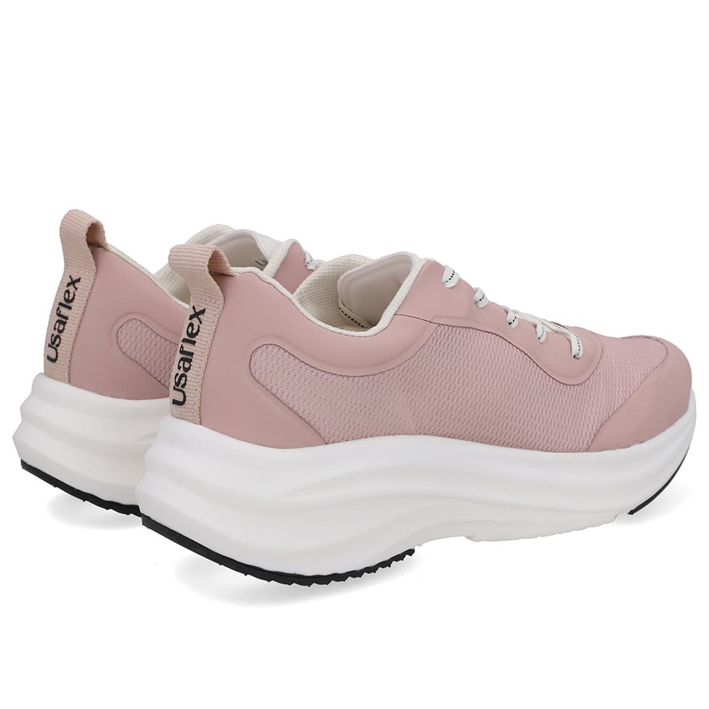 Tênis Rosa Claro Branco Cadarço Rosa 3