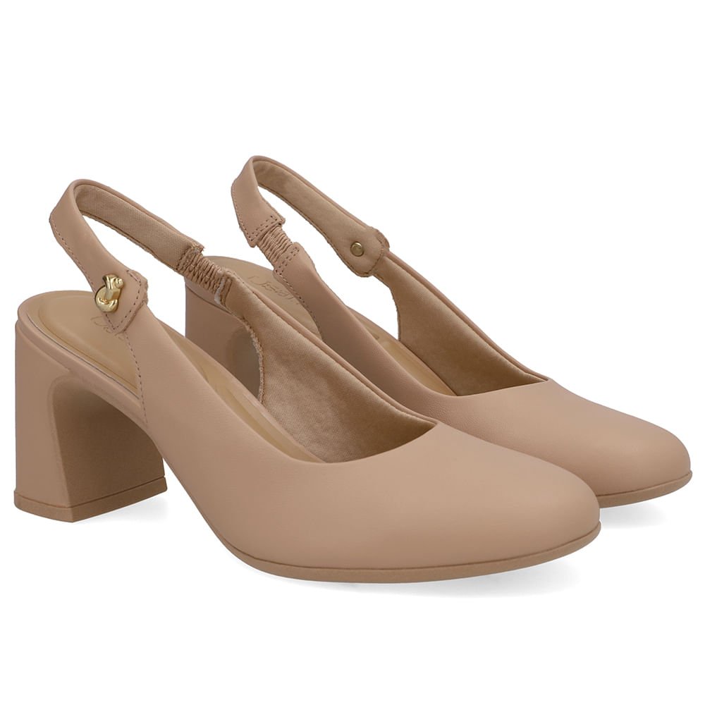 Slingback Bege Couro Detalhe Nó Bege 2