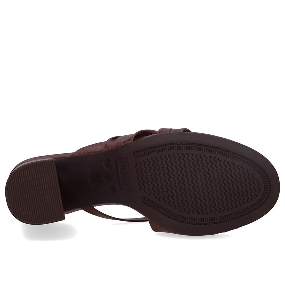 Tamanco Marrom Pinhão Couro Torcido Marrom 5