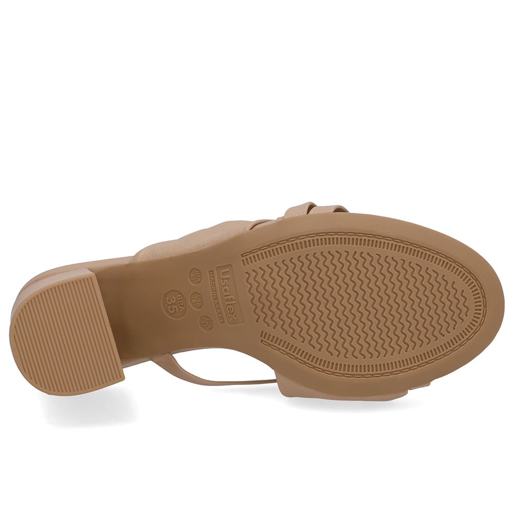 Tamanco Bege Couro Torcido Bege 5