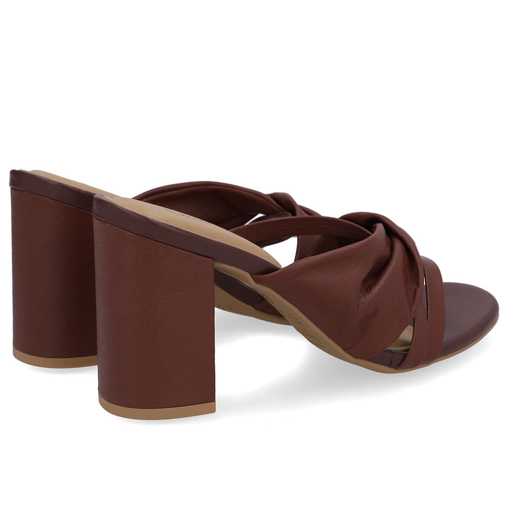 Tamanco Vermelho Couro Torcido Vinho 3