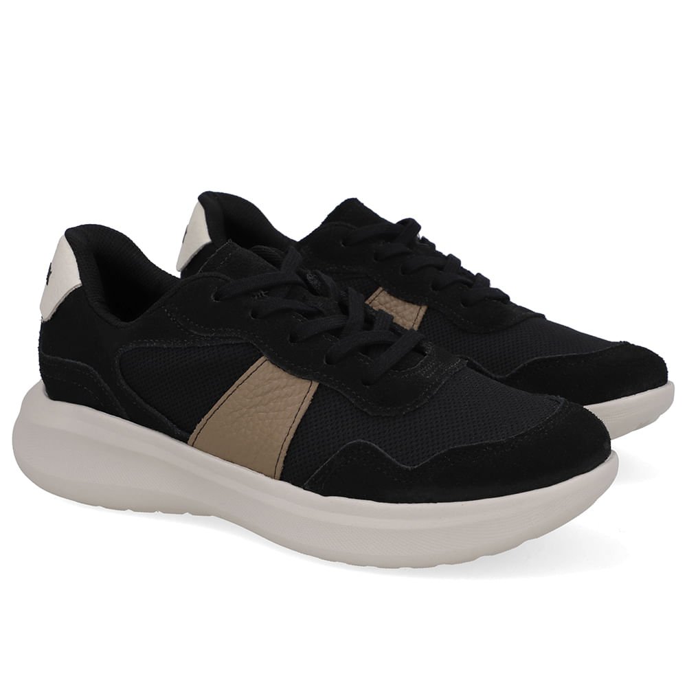 Tênis Tecido Preto Cadarço Preto 2