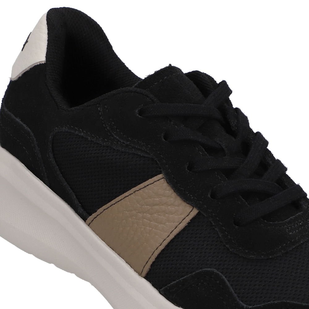 Tênis Tecido Preto Cadarço Preto 4