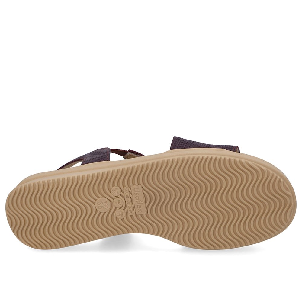 Sandália Plataforma Couro Roxa Roxo 5