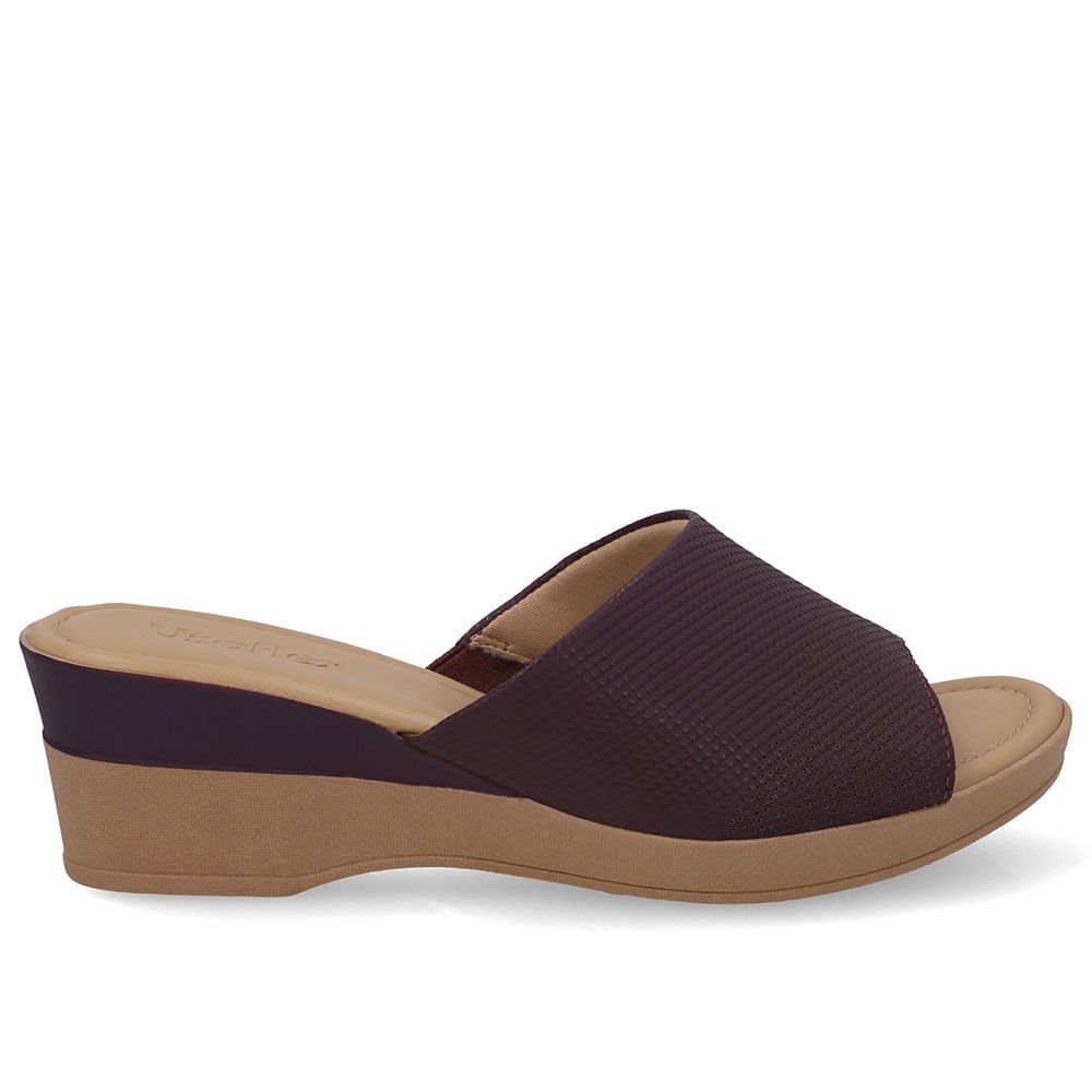 Tamanco Salto Plataforma Couro Roxo