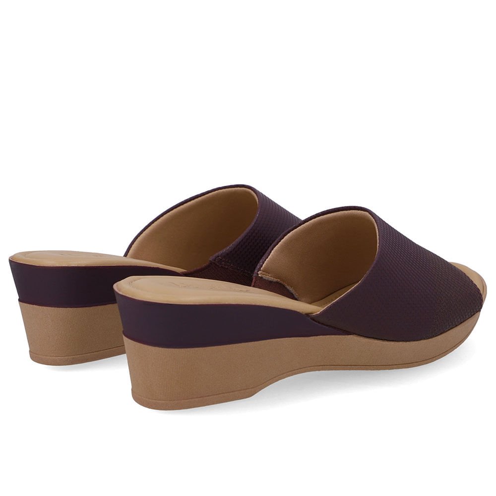 Tamanco Salto Plataforma Couro Roxo Roxo 3