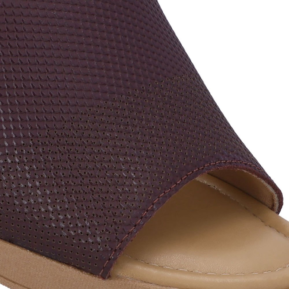 Tamanco Salto Plataforma Couro Roxo Roxo 4