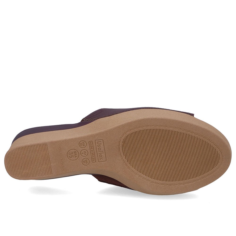 Tamanco Salto Plataforma Couro Roxo Roxo 5