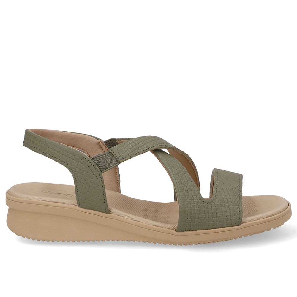 Sandália Plataforma Couro Verde