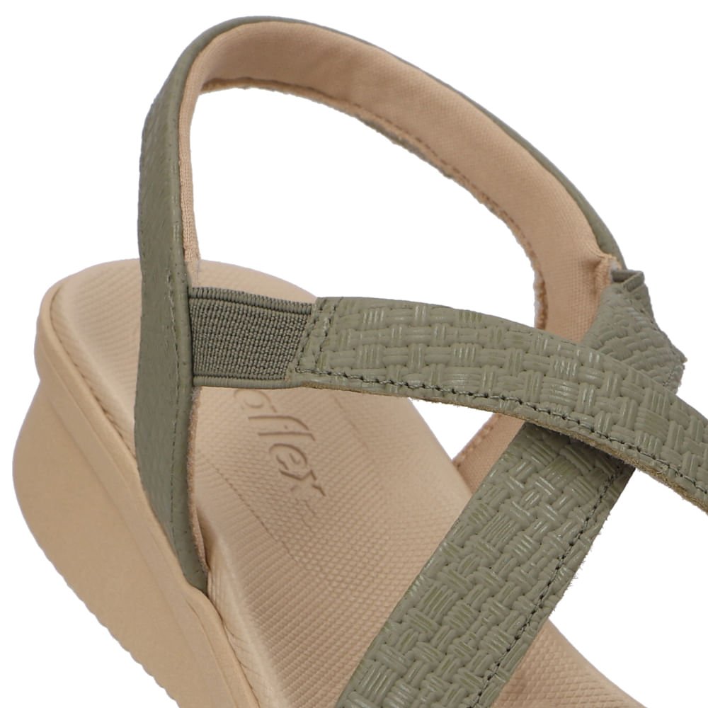 Sandália Plataforma Couro Verde Verde 4