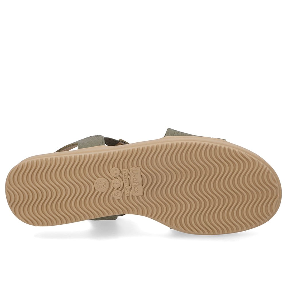 Sandália Plataforma Couro Verde Verde 5