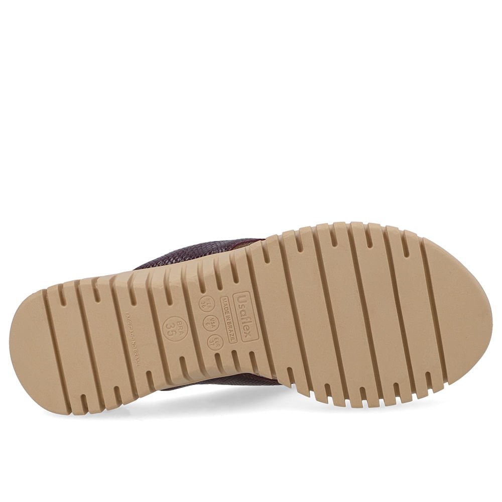 Chinelo Plataforma Couro Roxo Roxo 5