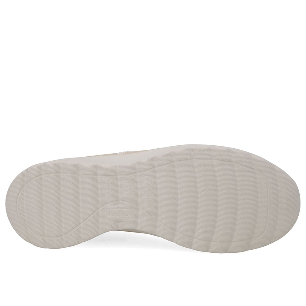 Tênis Couro Bege Costura Bege 5