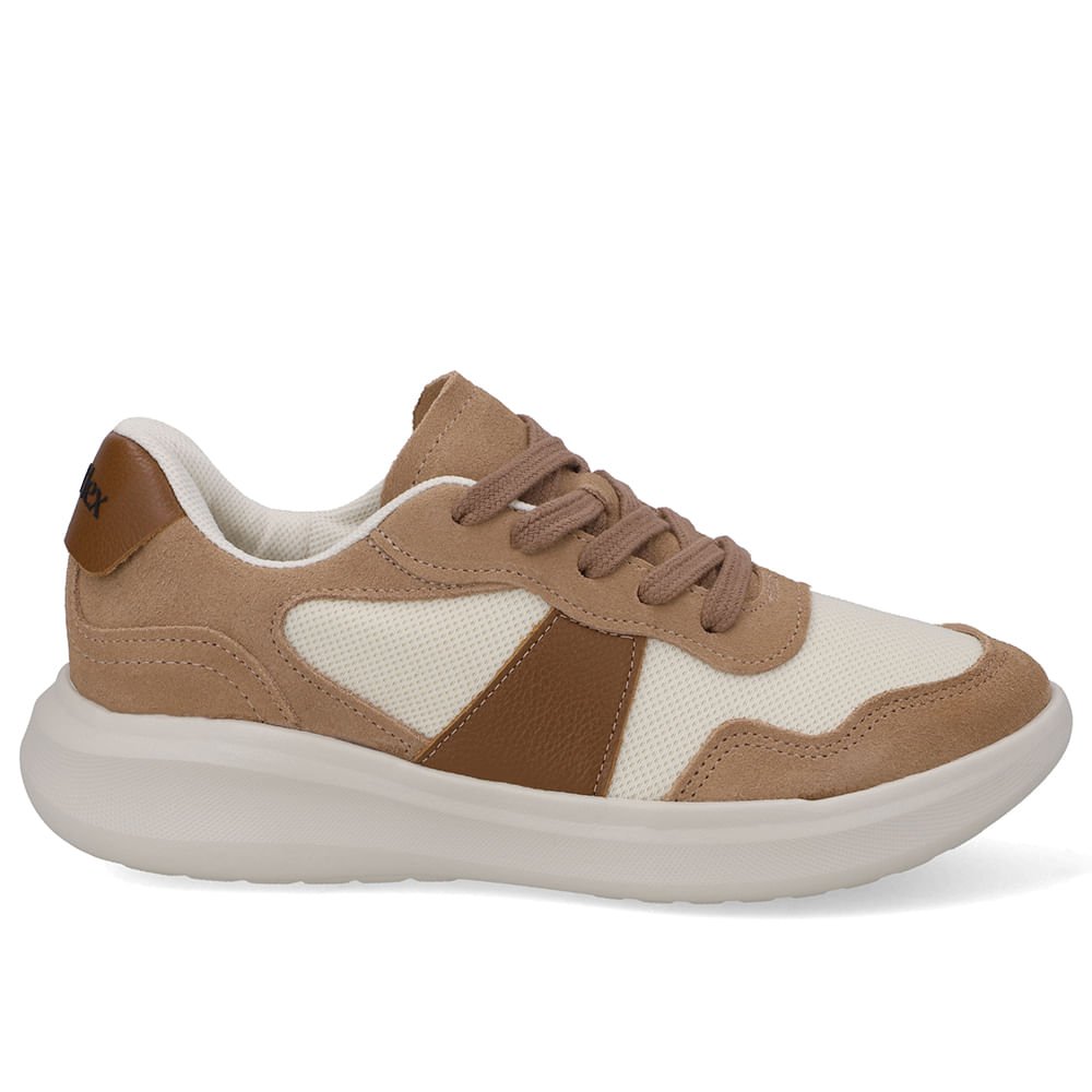 Tênis Tecido Marrom Cadarço