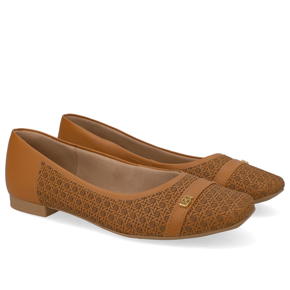 Sapatilha Marrom Couro Laser Marrom 2