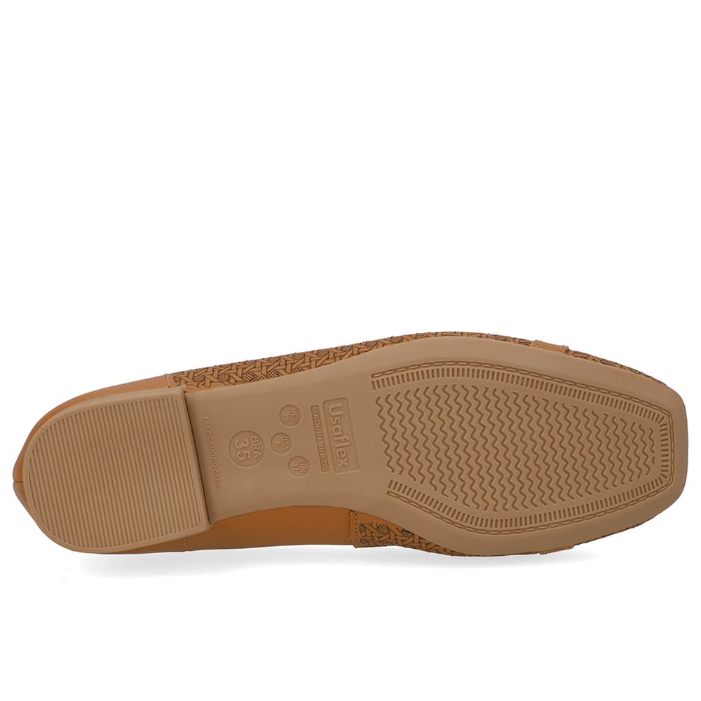 Sapatilha Marrom Couro Laser Marrom 5