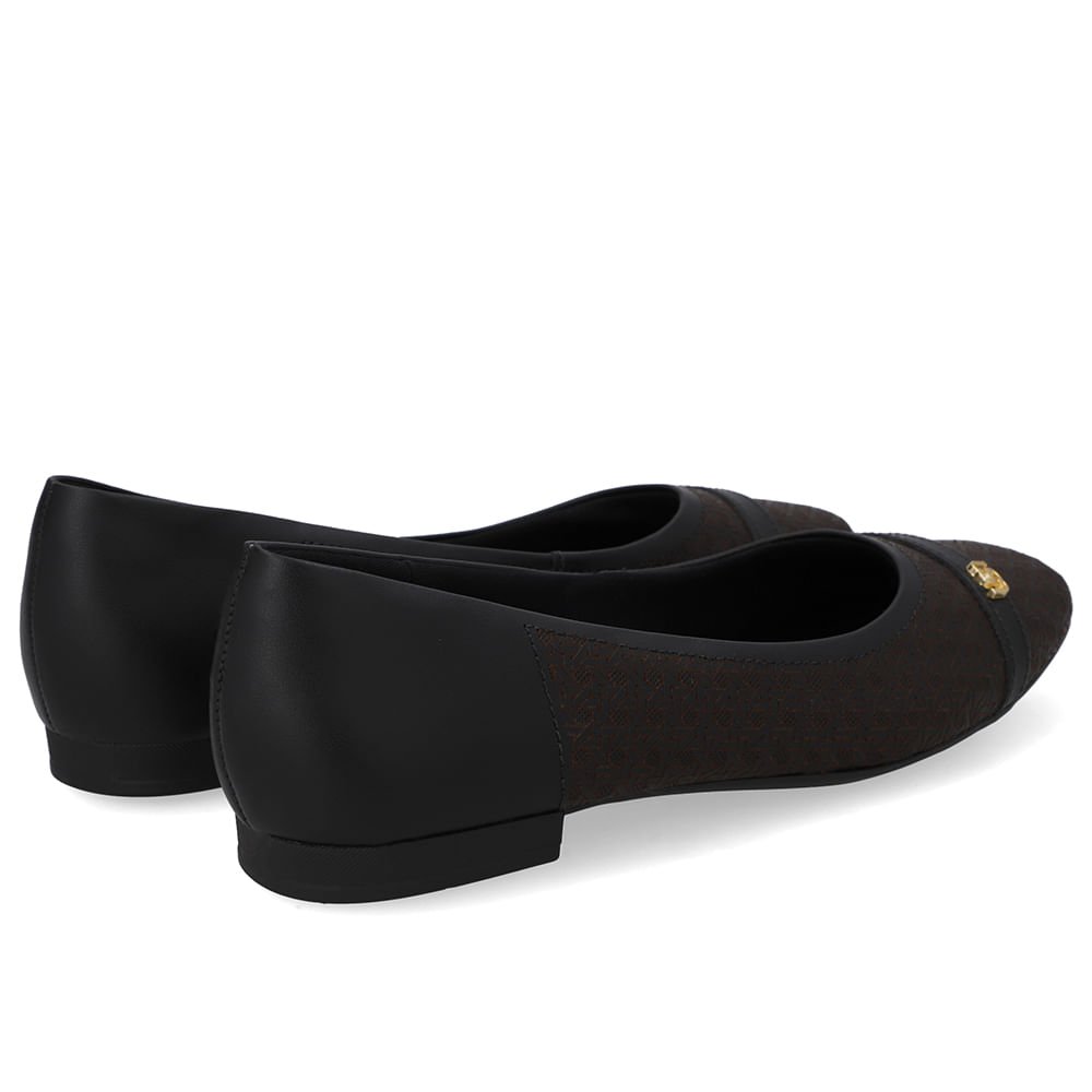 Sapatilha Preta Couro Laser Preto 3