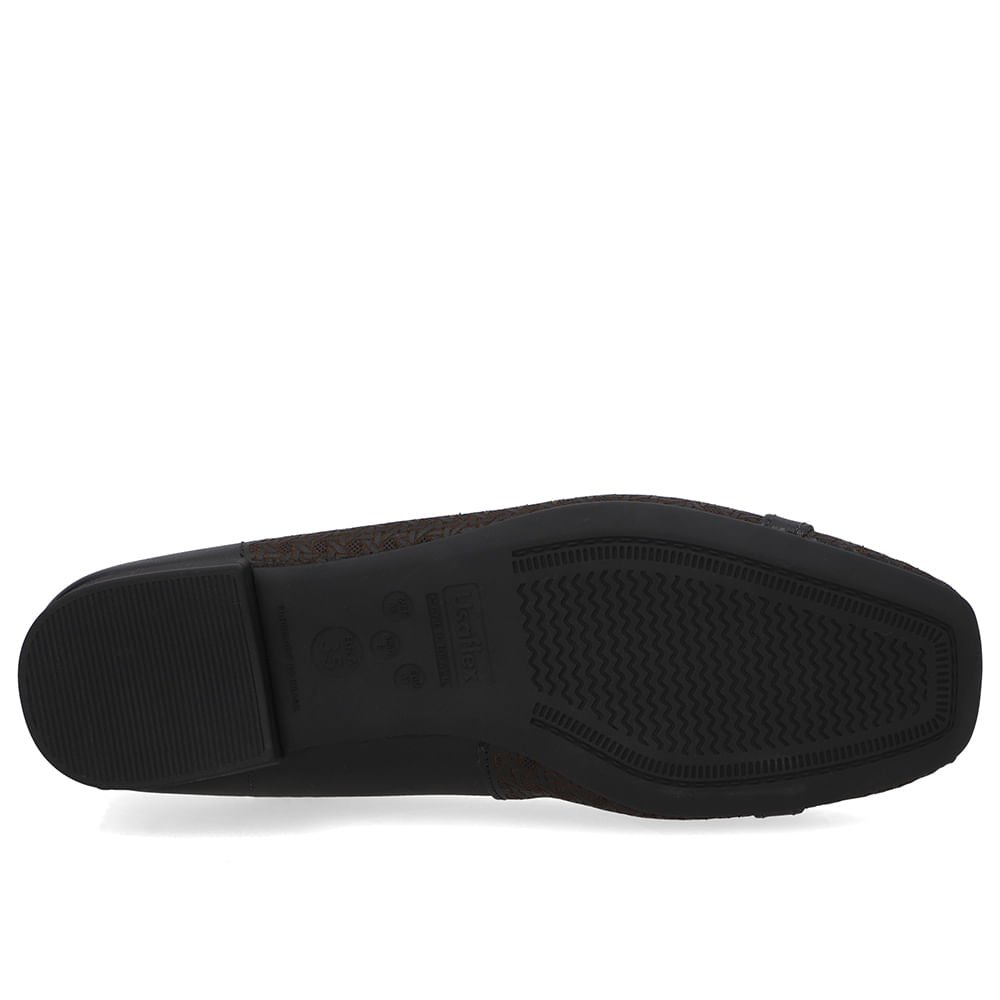 Sapatilha Preta Couro Laser Preto 5