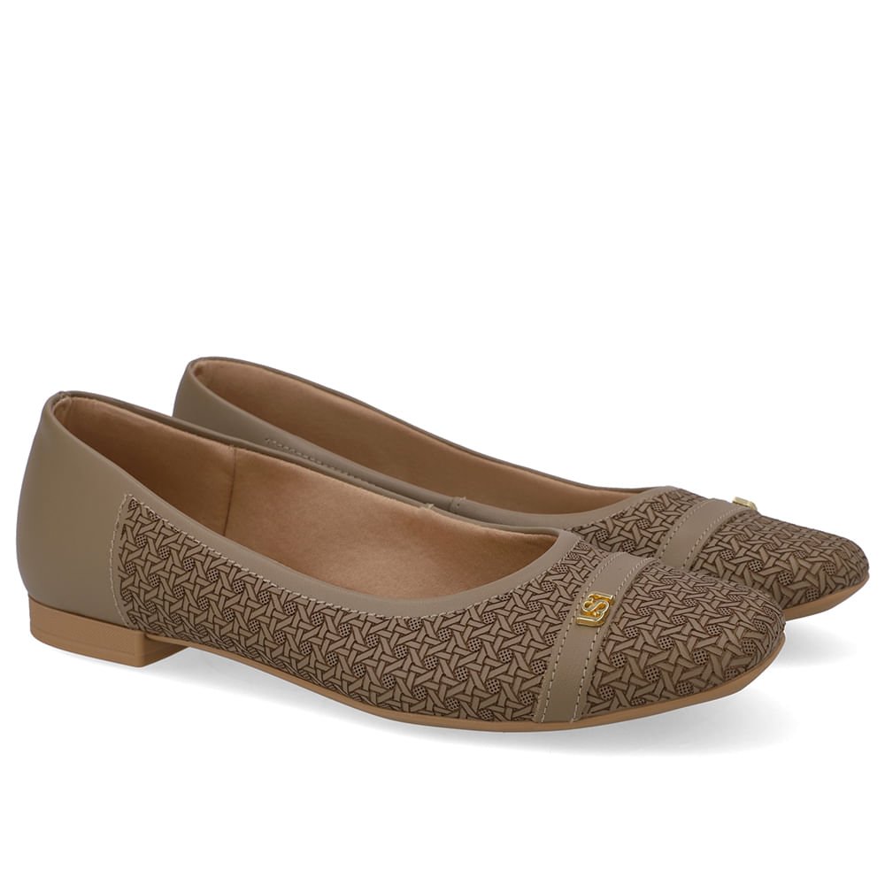 Sapatilha Marrom Couro Laser Marrom 2