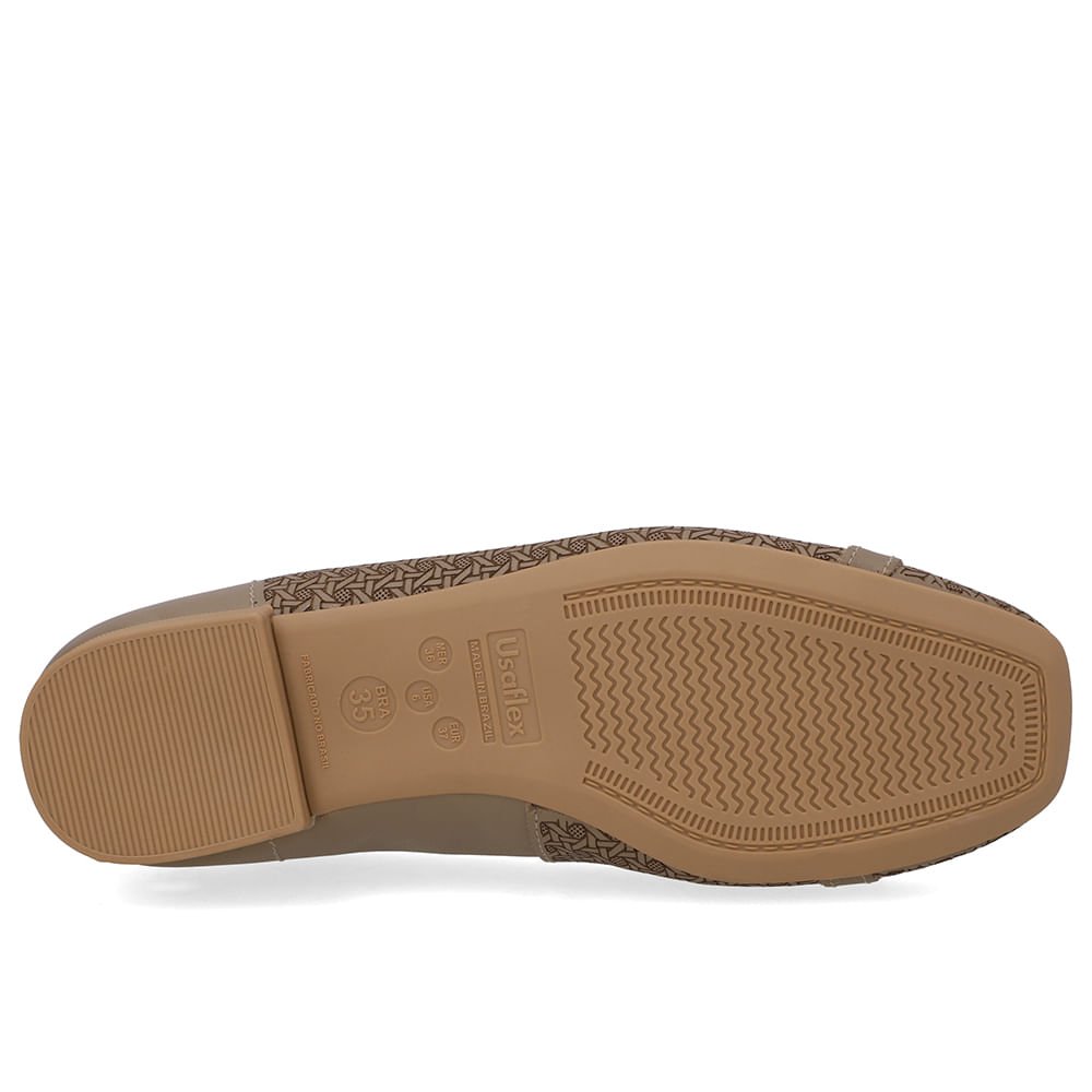 Sapatilha Marrom Couro Laser Marrom 5