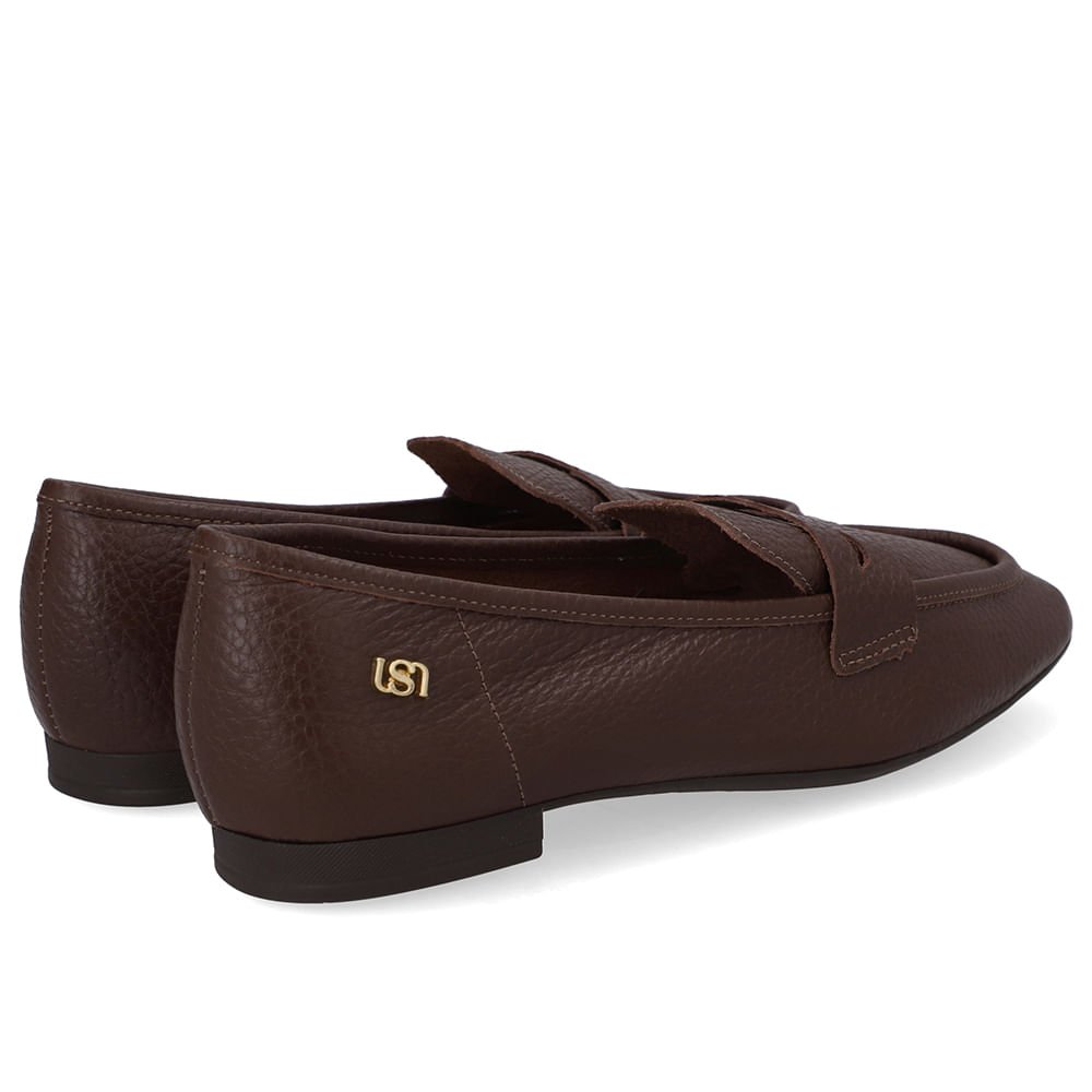Loafer Couro Marrom Pinhão Básico Marrom 3