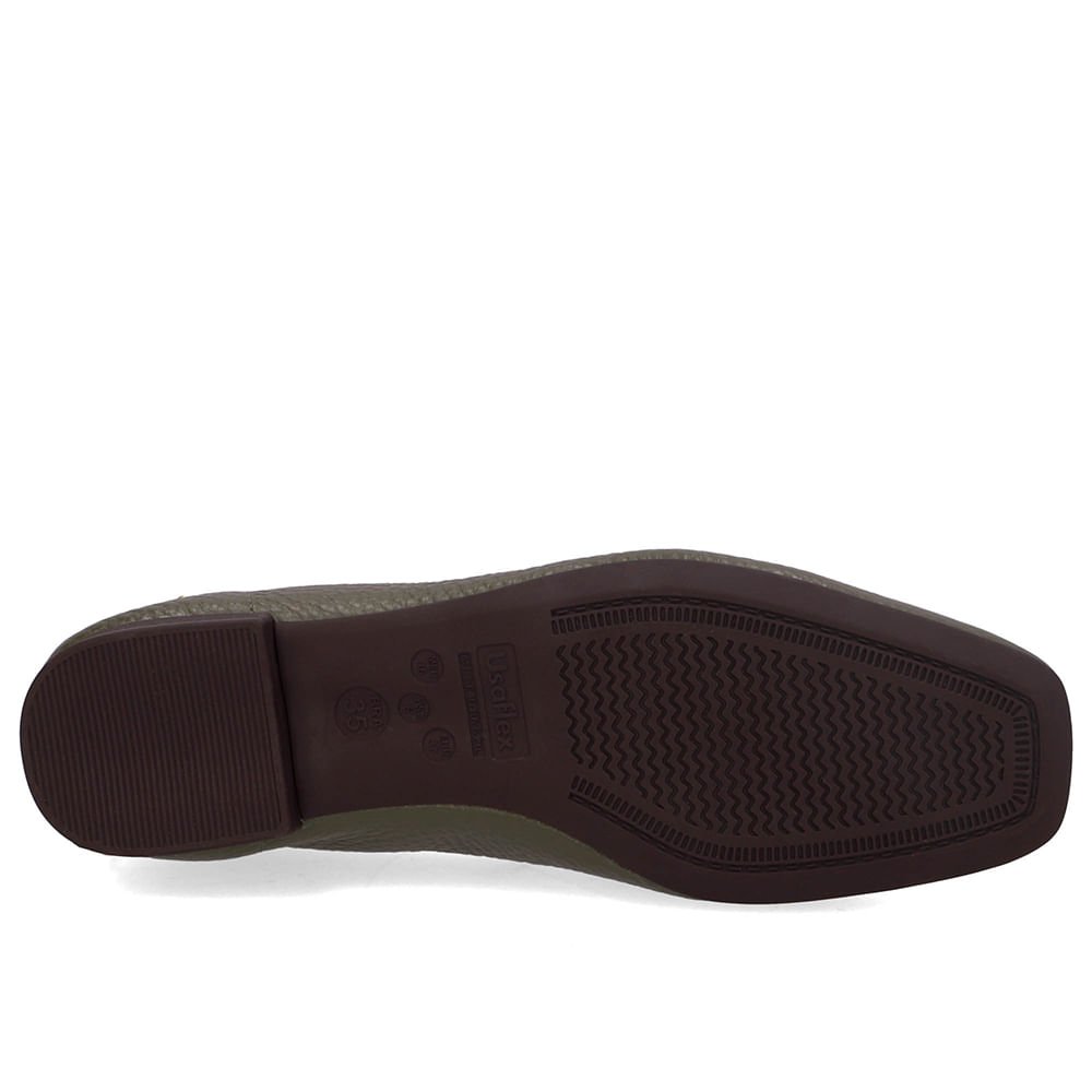 Loafer Couro Verde Básico Verde 5