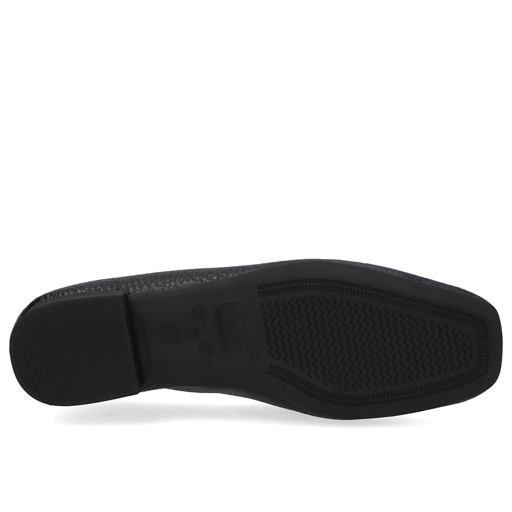 Loafer Couro Preto Recortes Laser Preto 5