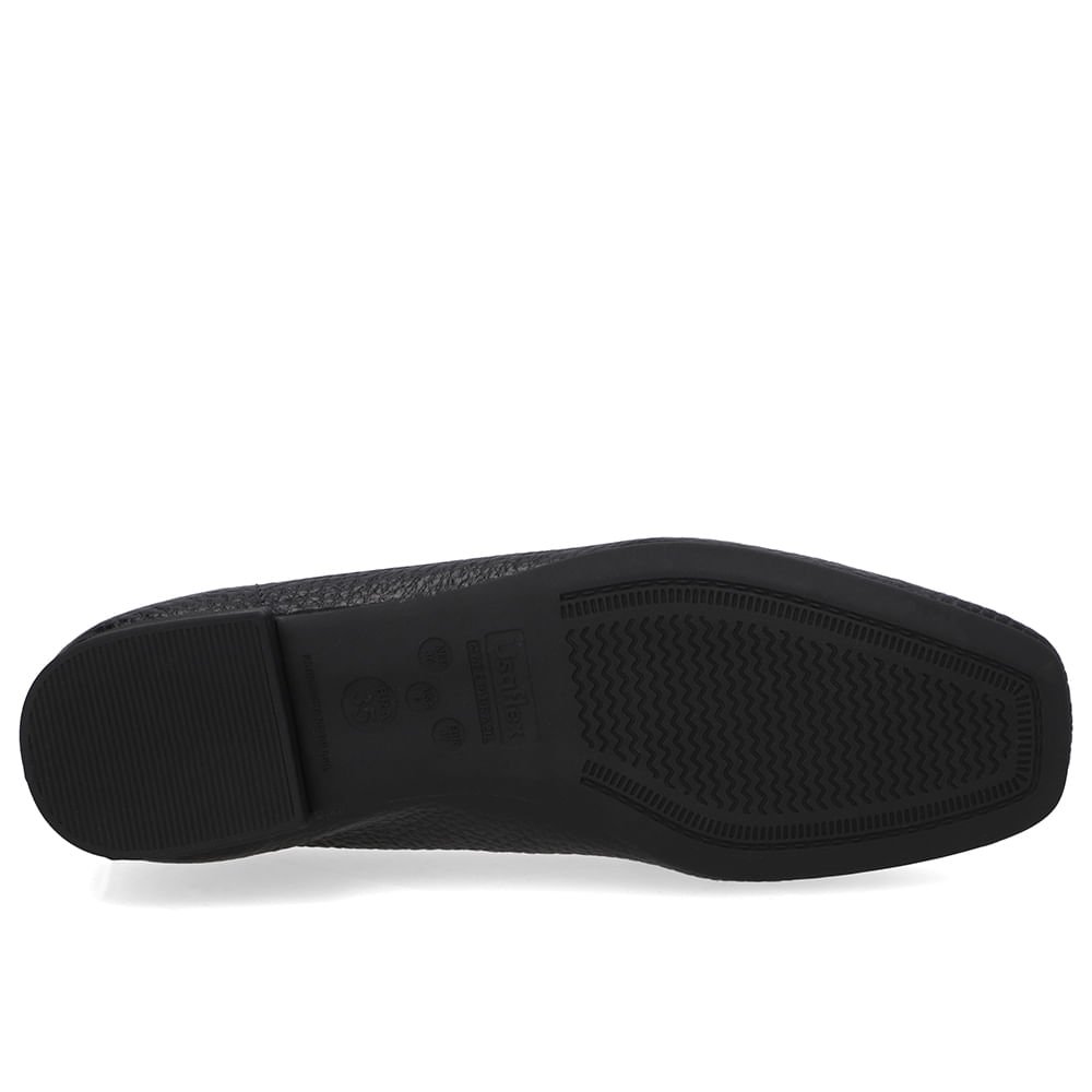 Loafer Couro Preto Básico Preto 5