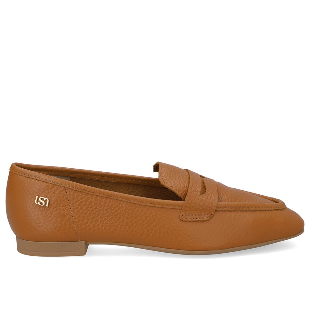 Loafer Couro Marrom Básico