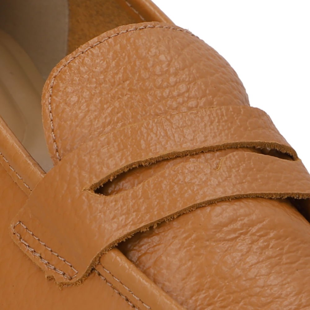 Loafer Couro Marrom Básico Marrom 4