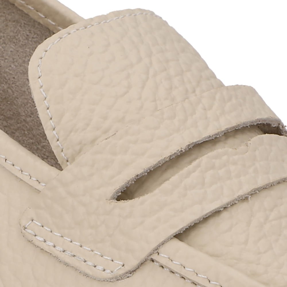 Loafer Couro Bege Básico Bege 4