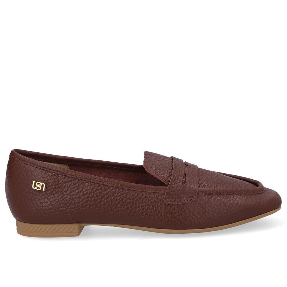 Loafer Couro Vermelho Básico