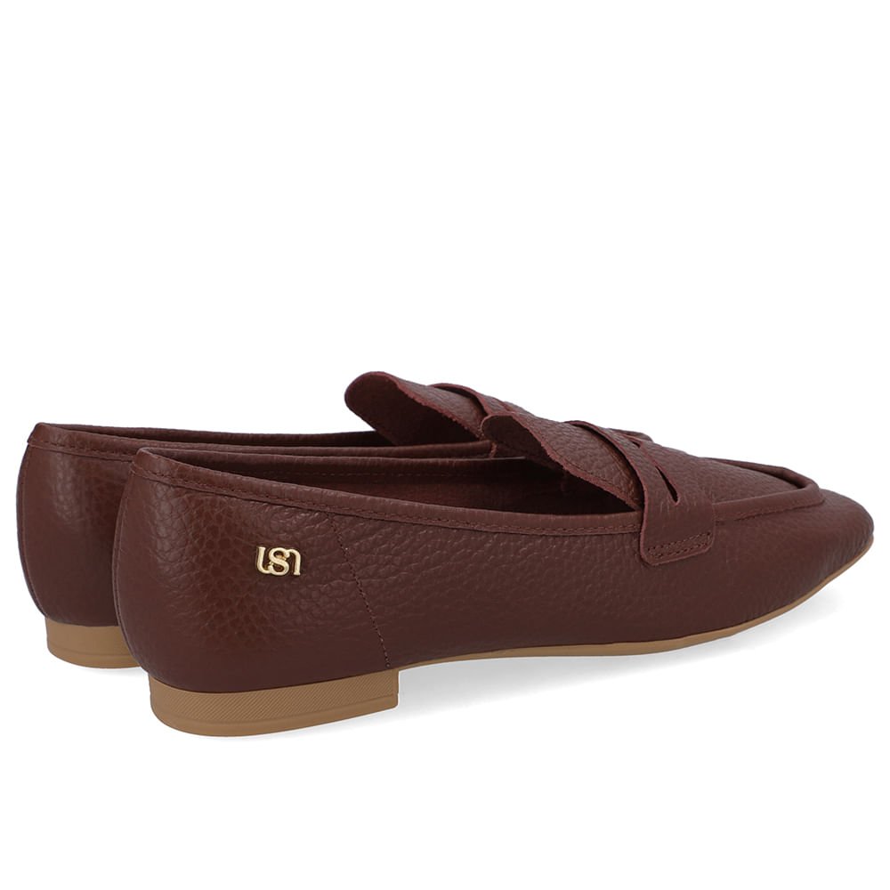 Loafer Couro Vermelho Básico Vinho 3