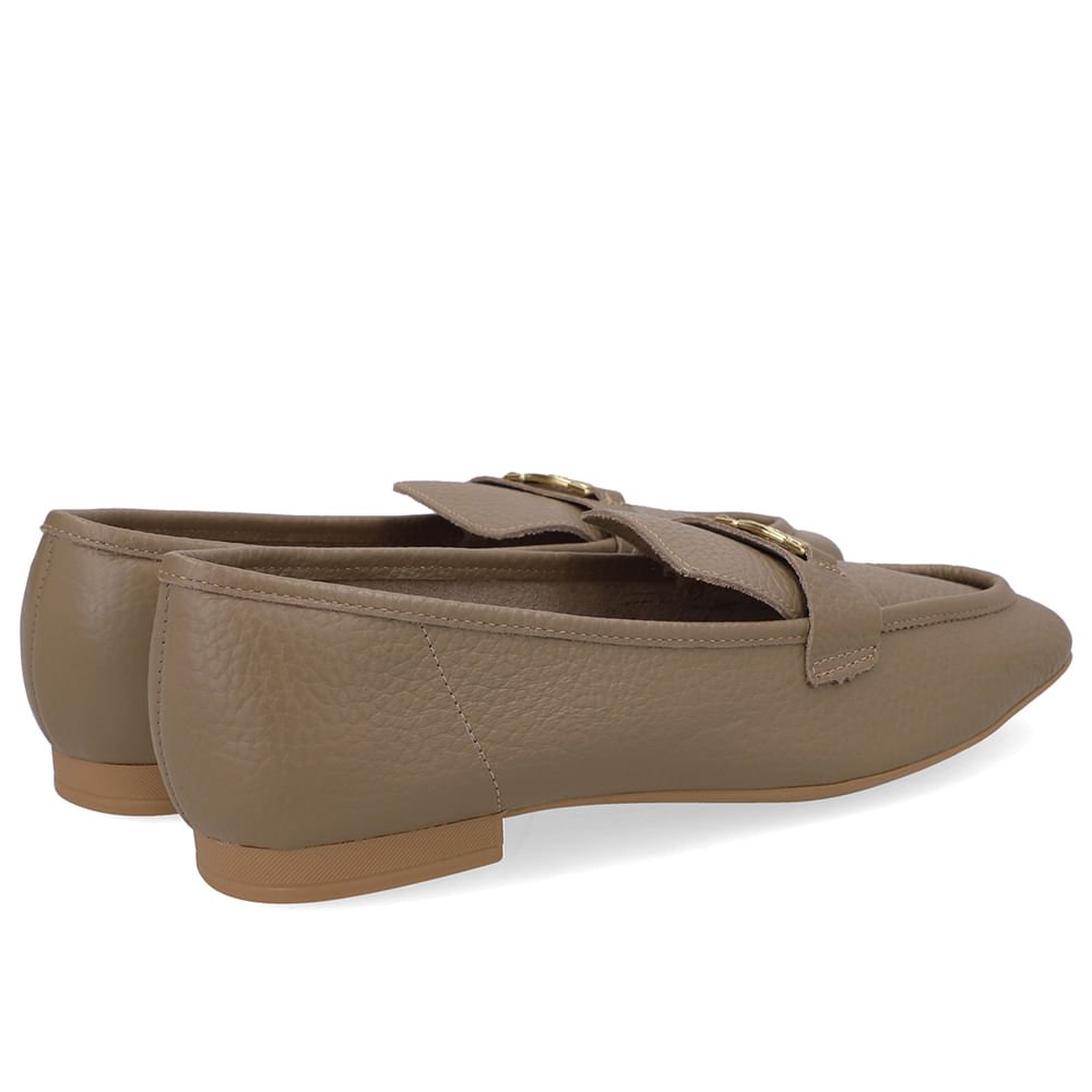 Loafer Couro Marrom Enfeite Monograma Marrom 3