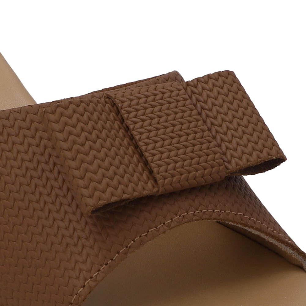 Tamanco Salto Bloco Couro Marrom Marrom 3