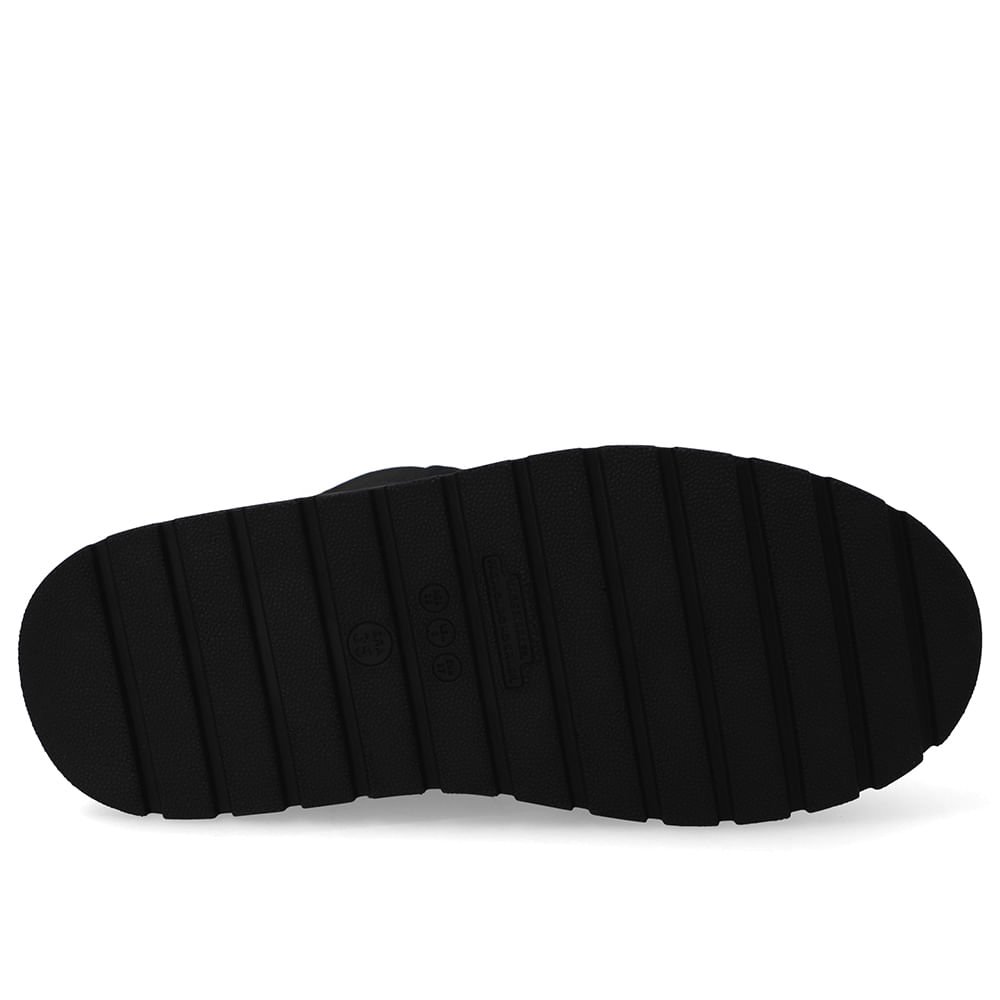 Bota Poofy Tecido Preta Forrada Preto 4