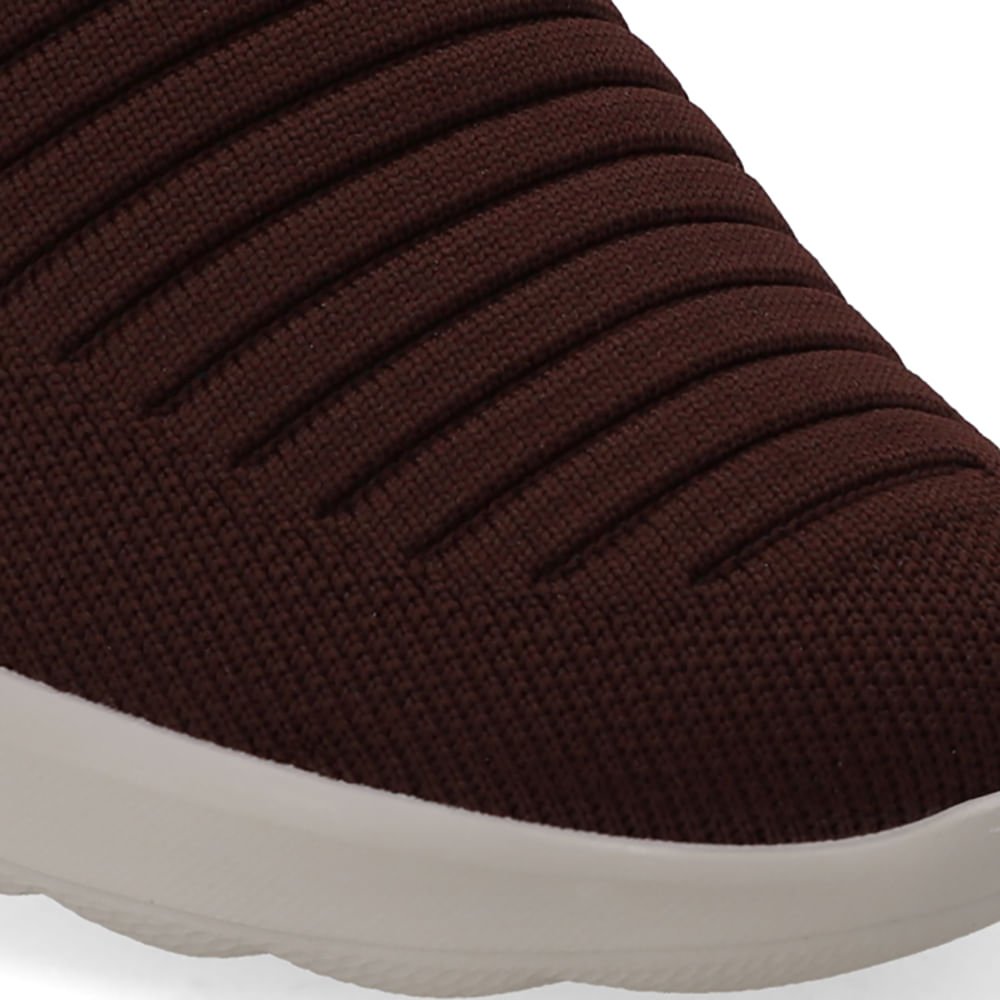 Tênis Slip On Tricot Vermelho Casual Vermelho 3