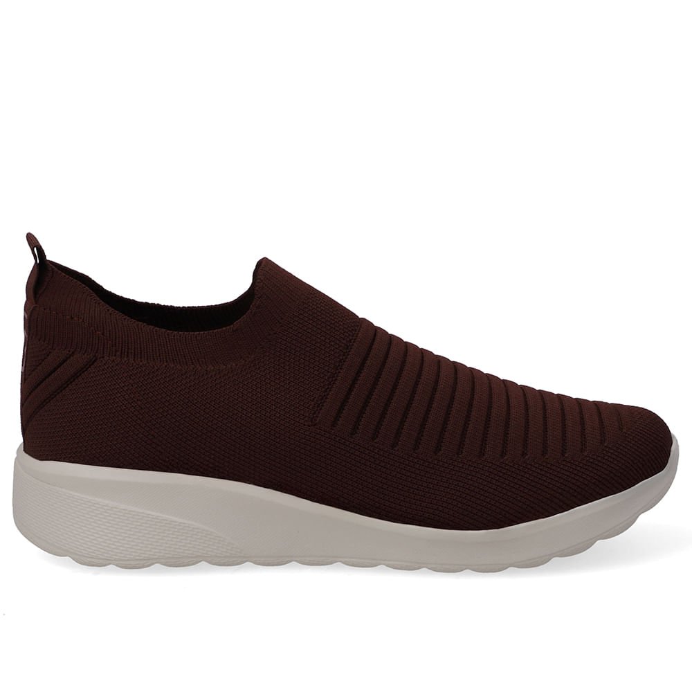 Tênis Slip On Tricot Vermelho Casual Vermelho 5