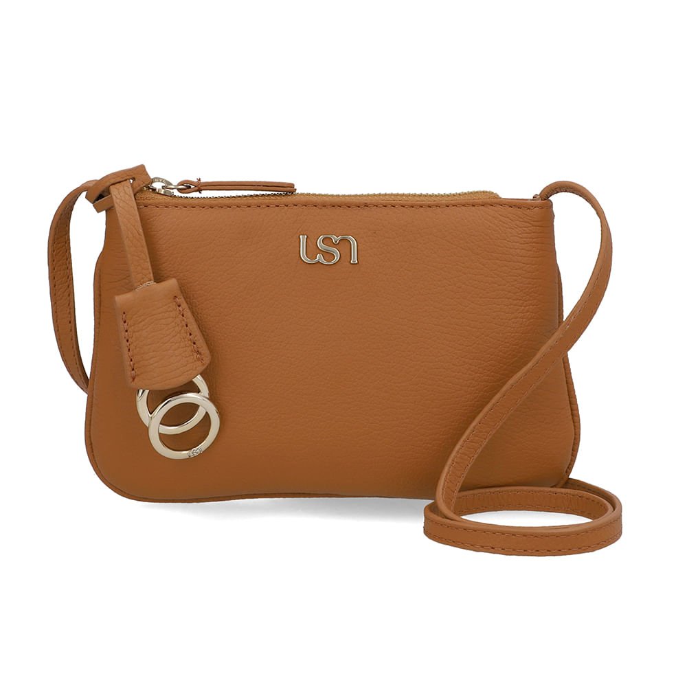 Bolsa Tiracolo Couro Marrom Charm