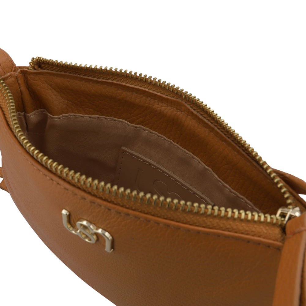 Bolsa Tiracolo Couro Marrom Charm Marrom 3