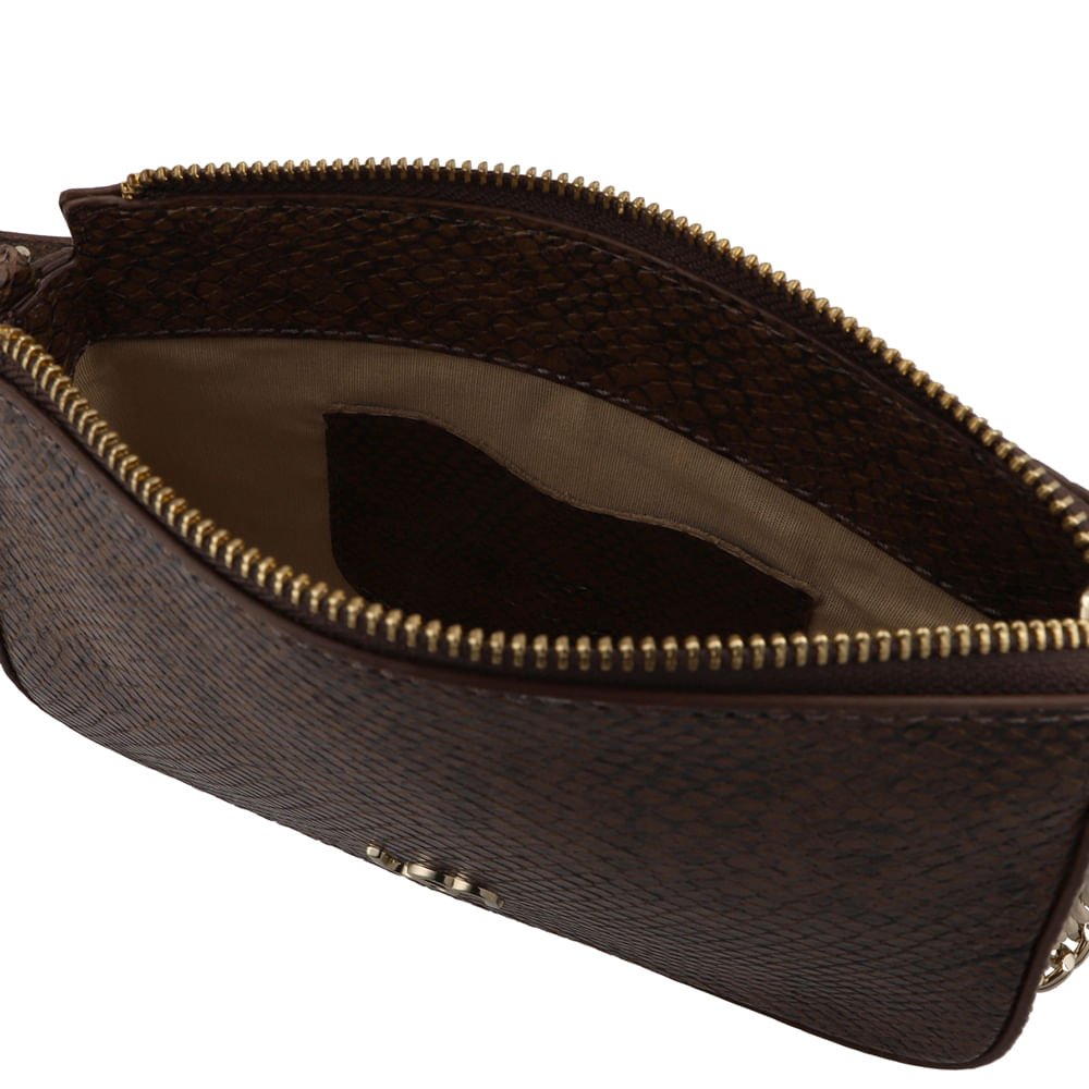 Bolsa Tiracolo Snake Marrom Marrom 3