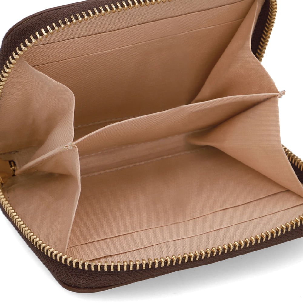 Carteira Couro Marrom Bolso Frontal Marrom 3