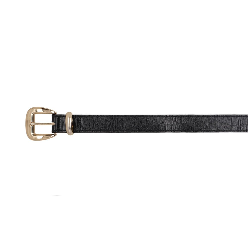 Cinto Couro Croco Preto Preto 2