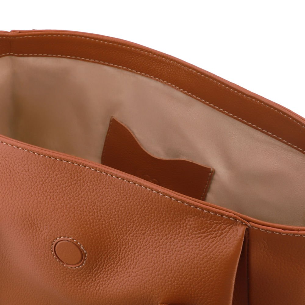 Bolsa Shopper Couro Marrom Marrom 3